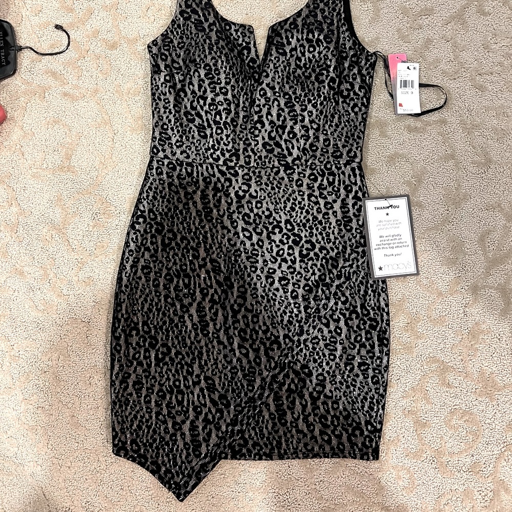 Cheetah print sparkling dress